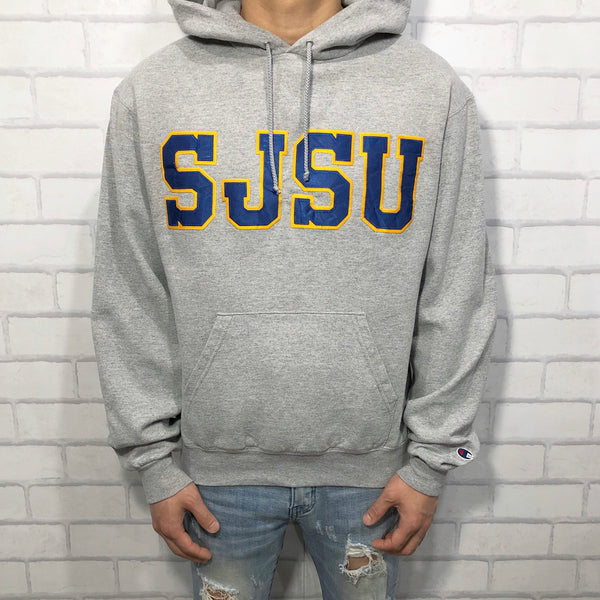 Champion Fleeced Hoodie San Jose State Uni S SHORT VINTAGELANDNZ