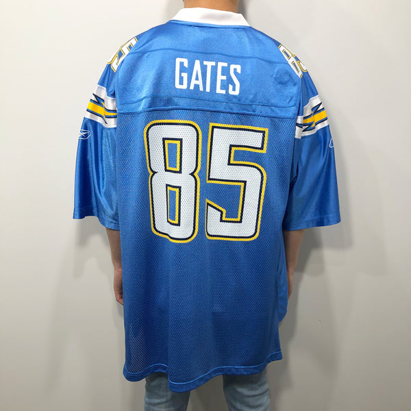 SAN DIEGO CHARGERS VINTAGE POWDER BLUE REEBOK JERSEY ANTONIO GATES (XL) EX  COND