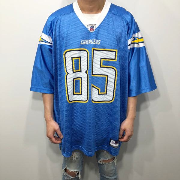 San Diego Chargers Jersey XL Blue Antonio Gates #85 Reebok Authentic NFL  Casual