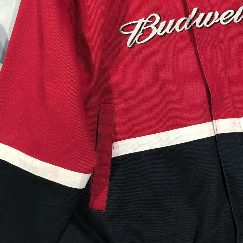 Vintage Winner's Circle Nascar Jacket Red Budweiser (L/BIG)