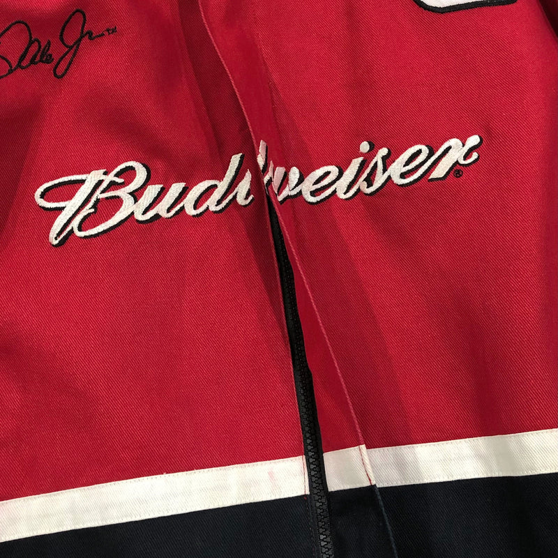 Vintage Winner's Circle Nascar Jacket Red Budweiser (L/BIG)