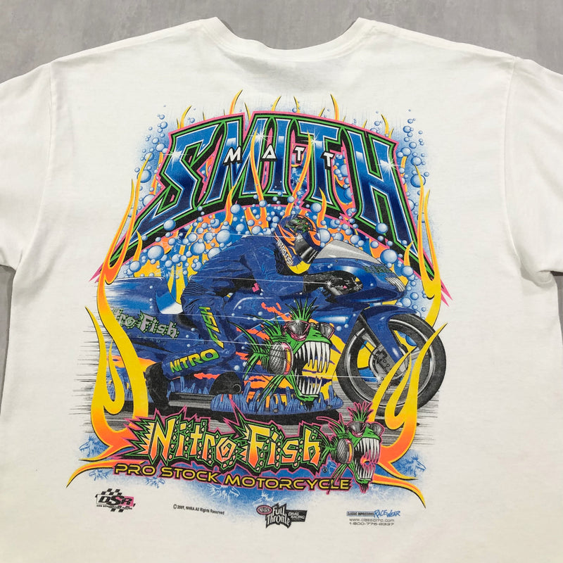 Gildan T-Shirt Pro Stock Motorcycle Nitro Fish (L)