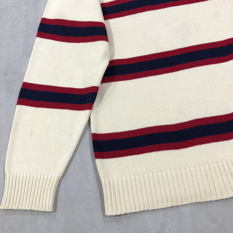 Vintage Tommy Hilfiger Knit Sweater Lion Crest Logo (L)