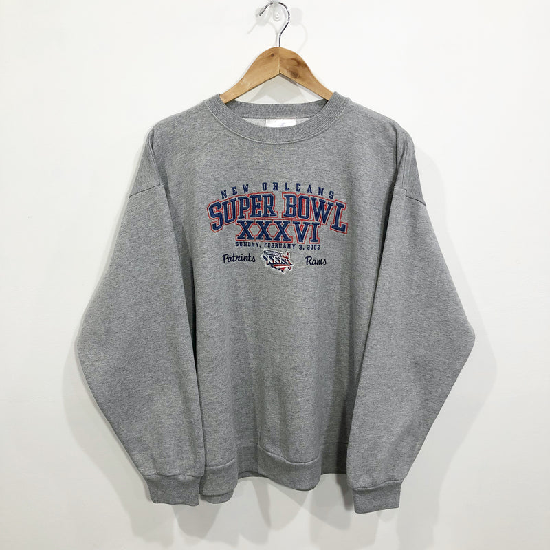 Vintage Sweatshirt NFL 2002 Super Bowl XXXVI (W/L)