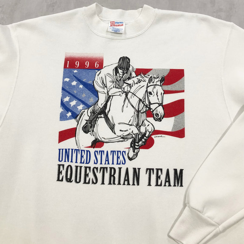 Vintage Hanes Sweatshirt 1996 United States Equestrian Team (M)