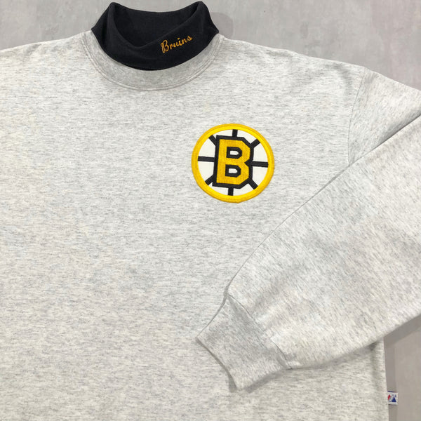 Vintage Majestic Roll Neck Sweatshirt NHL Boston Bruins USA (XL)