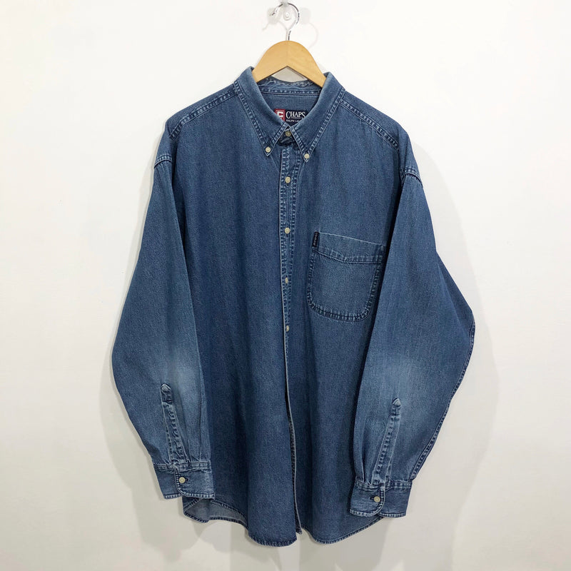 Vintage CHAPS Ralph Lauren Denim Shirt (XL/TALL)