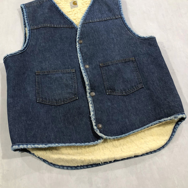 Vintage 80s Carhartt Denim Vest (M/SHORT)