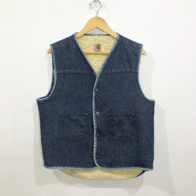 Vintage 80s Carhartt Denim Vest (M/SHORT)