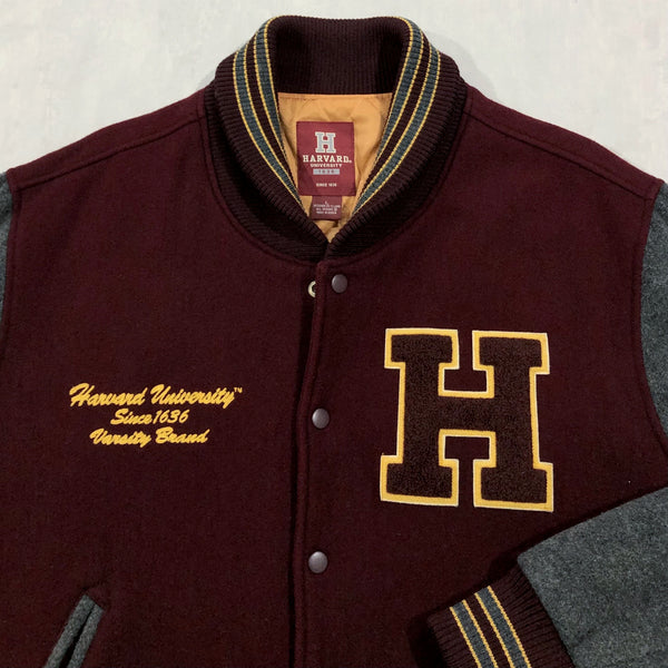 Vintage Harvard Uni Wool Varsity Jacket (L/BIG)