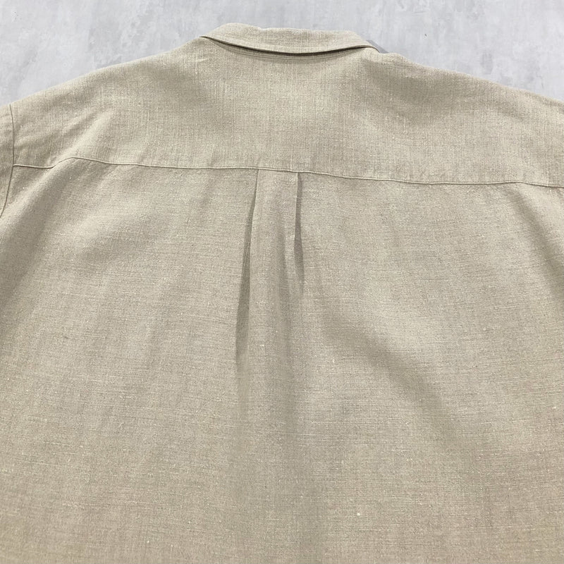 Vintage Austrian Traditional Heavy Linen Shirt (2XL)