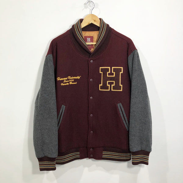 Vintage Harvard Uni Wool Varsity Jacket (L/BIG)