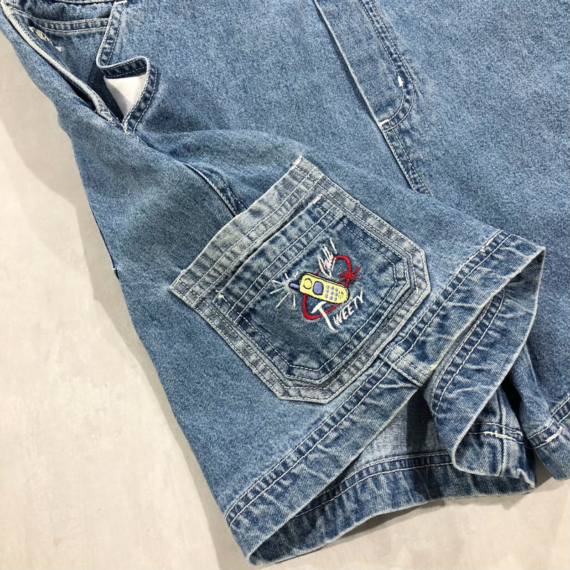 Vintage Looney Tunes Denim Overalls 2000 Tweety (W/L)