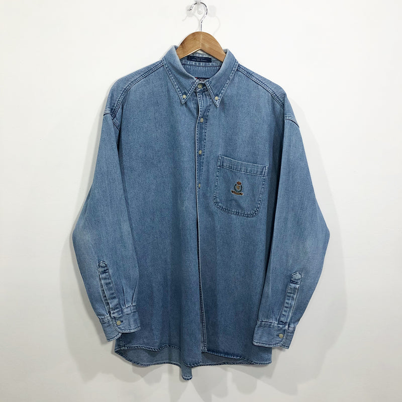 Vintage CHAPS Ralph Lauren Denim Shirt (L-XL/TALL)