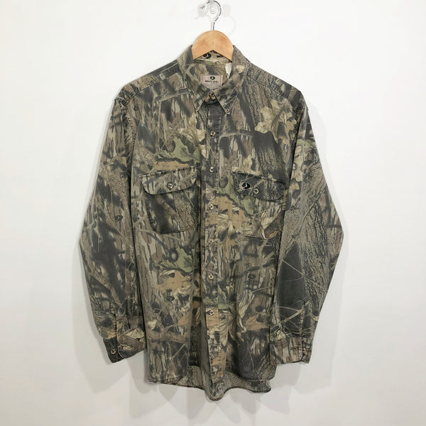 Vintage Mossy Oak Camo Shirt USA (M/TALL)