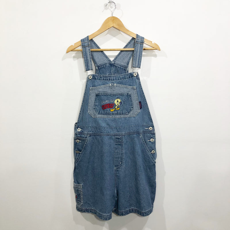 Vintage Looney Tunes Denim Overalls 2000 Tweety (W/L)