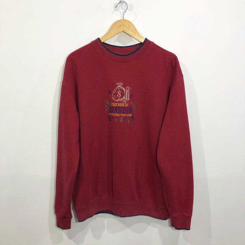 Vintage Sweatshirt First Bank of Grandpa (L)