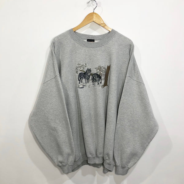 Vintage Sweatshirt Wolves (2XL/BIG)