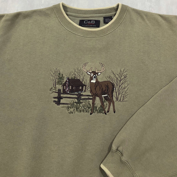 Vintage Sweatshirt Deer (XL)