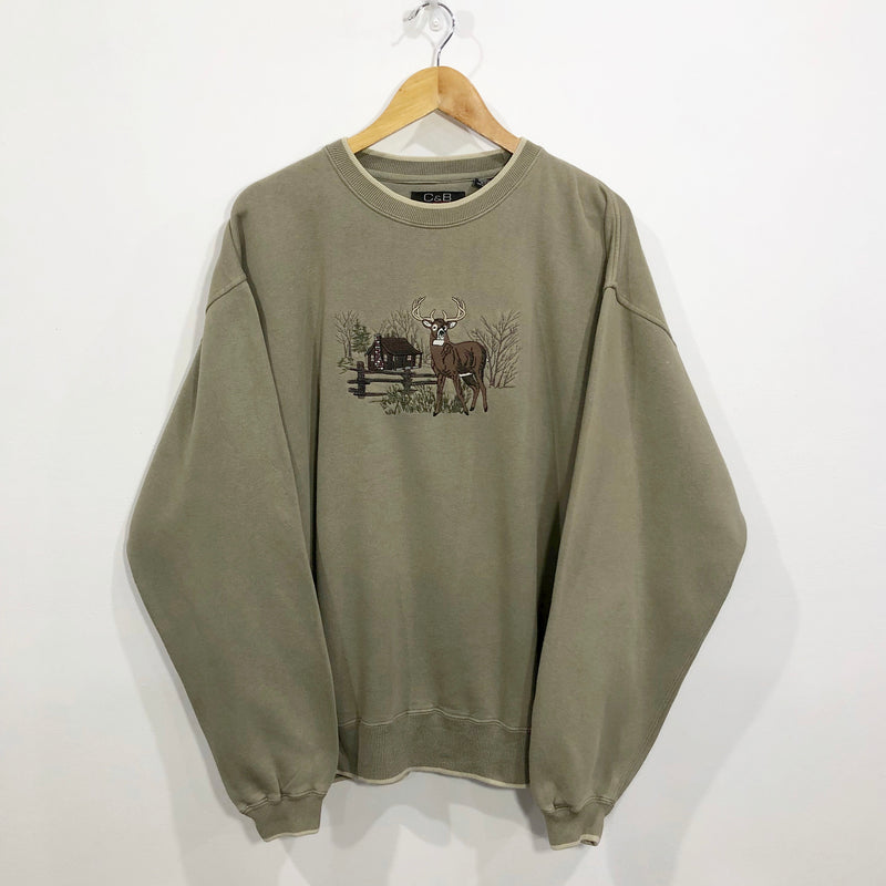 Vintage Sweatshirt Deer (XL)