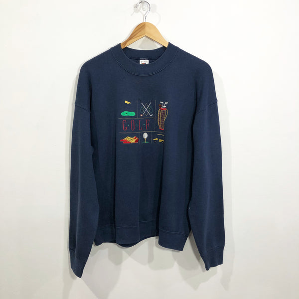 Vintage Fruit of the Loom Sweatshirt Golf USA (L)