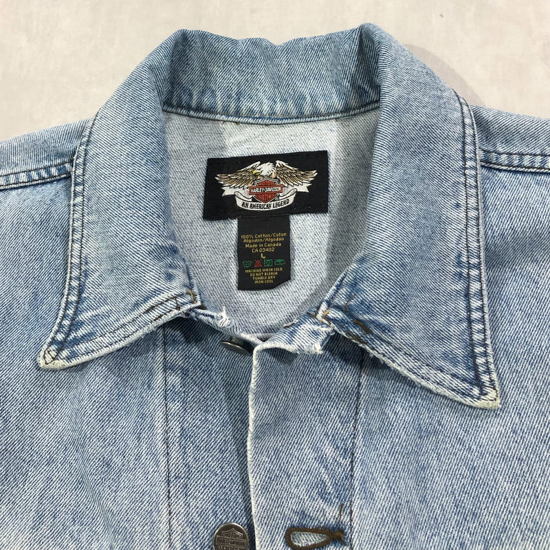 Vintage Harley Davidson Denim Jacket (L/BIG)