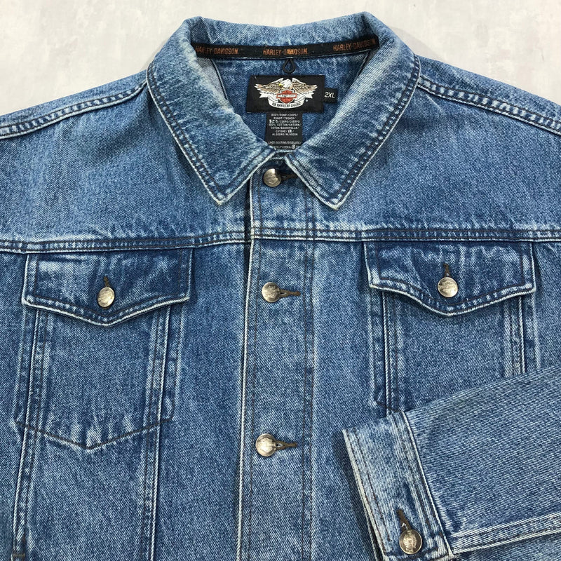 Vintage Harley Davidson Denim Jacket (2XL/BIG)