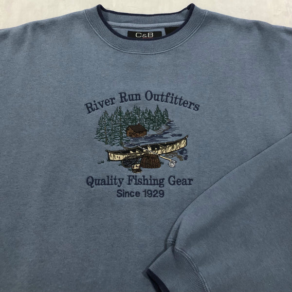 Vintage Sweatshirt Quality Fishing Gear (2XL)