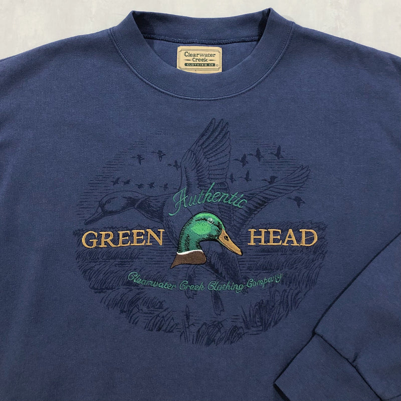 Vintage Sweatshirt Green Head (L)