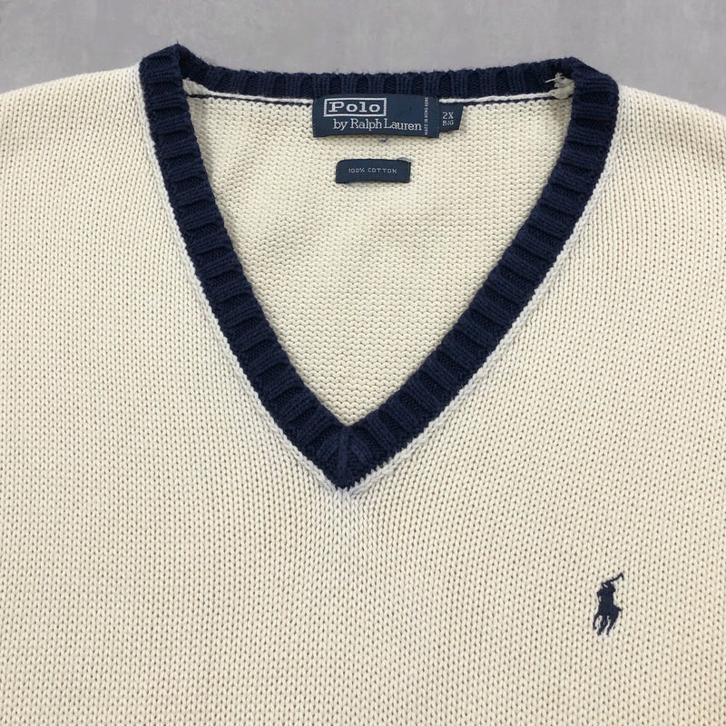 Vintage Polo Ralph Lauren Knit Vest (2XL)