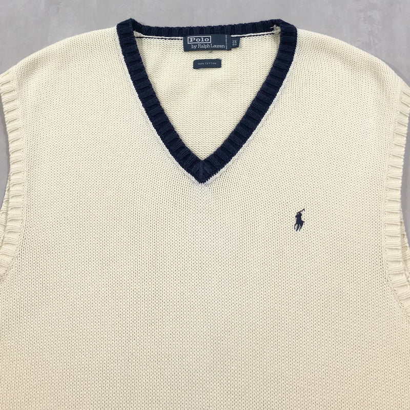 Vintage Polo Ralph Lauren Knit Vest (2XL)