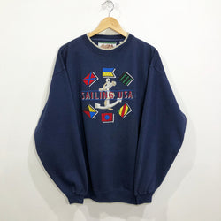 Vintage Sweatshirt Sailing USA (L/BIG-XL)