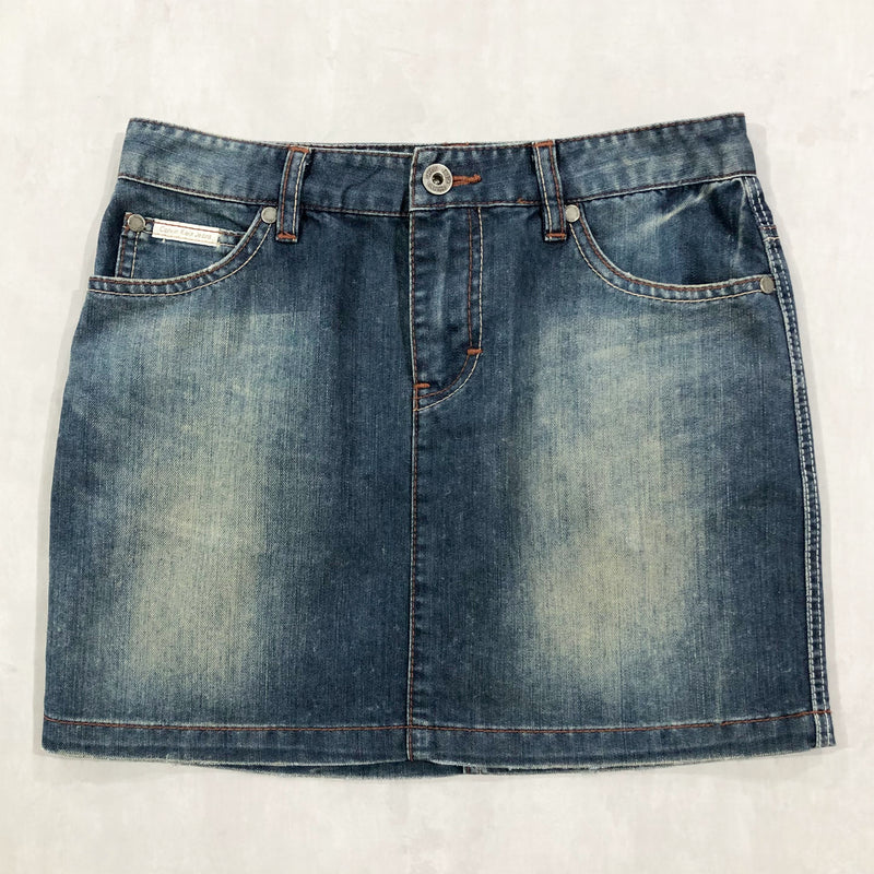 Calvin Klein Denim Micro Mini Skirt (25)