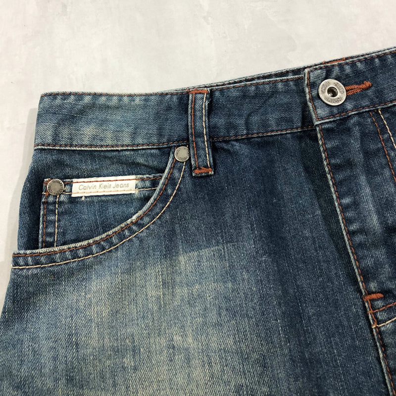 Calvin Klein Denim Micro Mini Skirt (25)