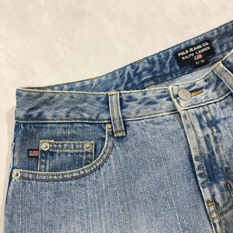 Vintage Polo Jeans Co Ralph Lauren Denim Mini Skirt (28)