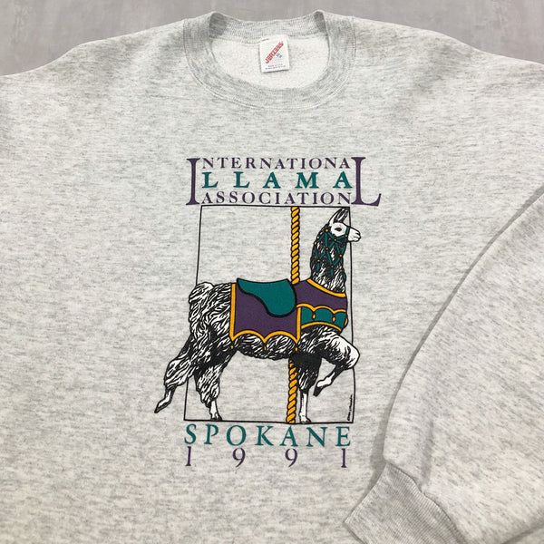 Vintage Sweatshirt 1991 Llama USA (XL/SHORT)