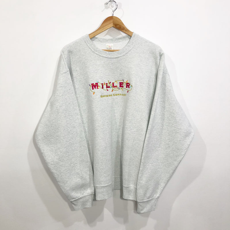 Vintage Fruit of the Loom Heavy Sweatshirt Miller Brewing Company USA (XL)