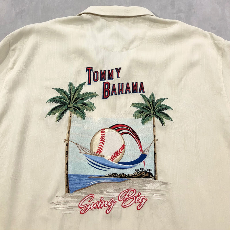 Vintage Tommy Bahama Baseball Hawaiian Shirt (XL)