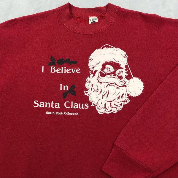 Vintage Fruit of the Loom Sweatshirt Santa Clause (L)