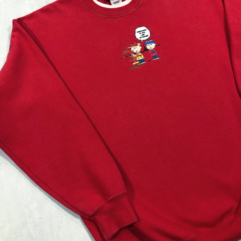 Vintage Peanuts Sweatshirt Christmas is the Joy of Giving (L)