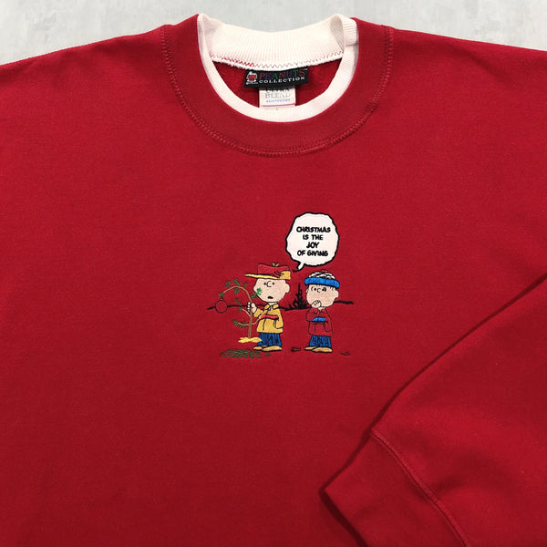 Vintage Peanuts Sweatshirt Christmas is the Joy of Giving (L)