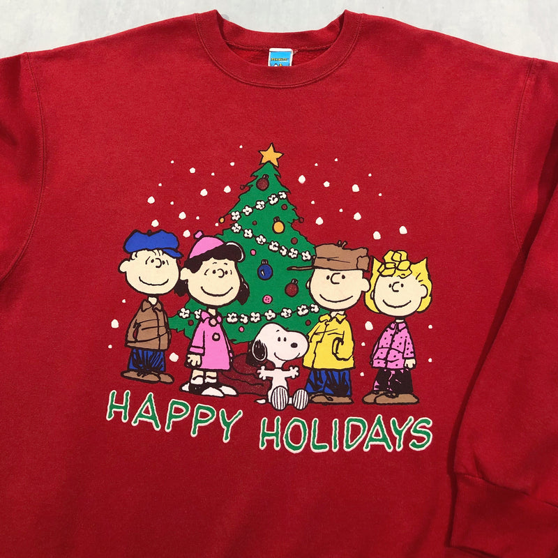 Vintage Peanuts Sweatshirt Happy Holidays (L/BIG)