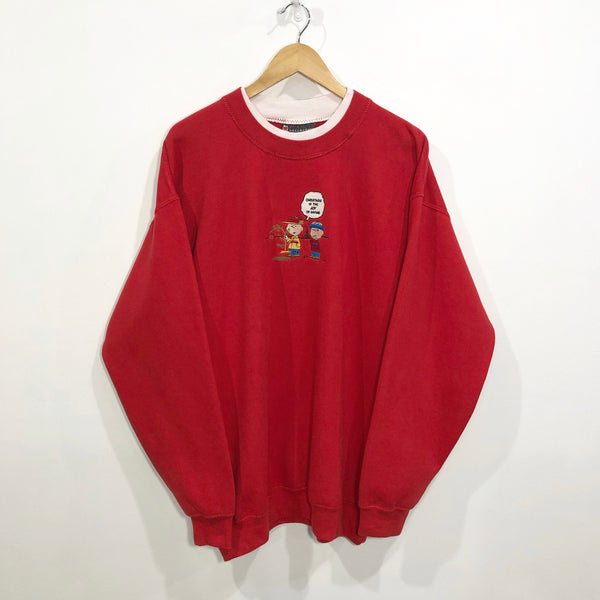 Vintage Peanuts Sweatshirt Christmas is the Joy of Giving (L)