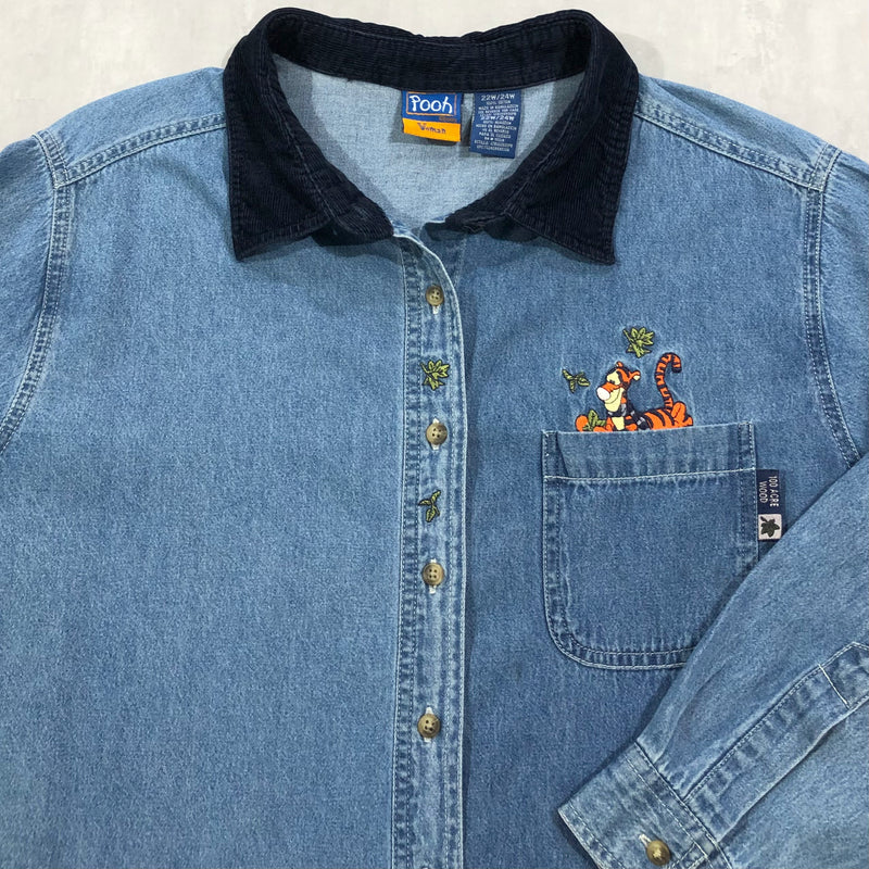 Vintage Pooh Denim Shirt Tigger (W/XL)