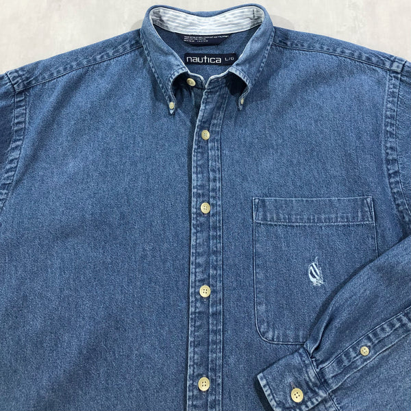 Vintage Nautica Denim Shirt (L/BIG/TALL)