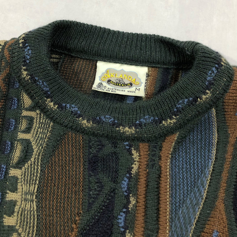 Vintage Aklanda Australia Wool Cable Knit Sweater (M)