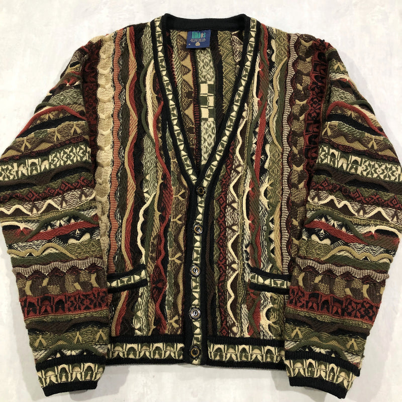 Vintage Limnos Australia Wool Cable Knit Cardigan (L/BIG)