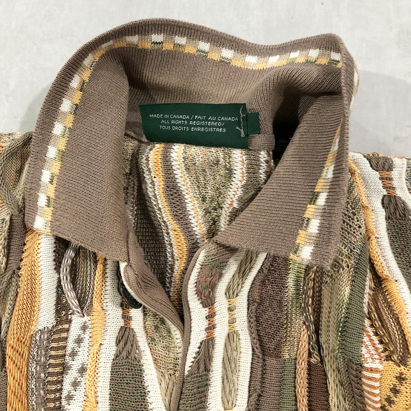 Vintage Tundra Canada Cable Knit Cardigan (XL)