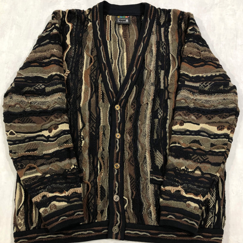 Vintage Coogi Australia Wool Cable Knit Cardigan (XL)