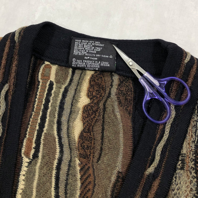 Vintage Coogi Australia Wool Cable Knit Cardigan (XL)